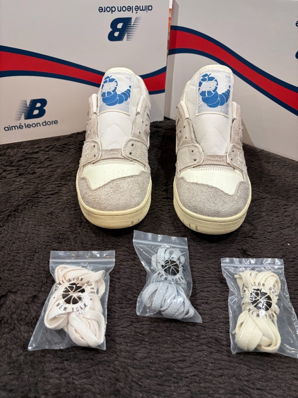 Aimé Leon Dore x New Balance 550 Grey Cream Sneakers